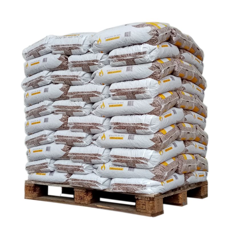 Palette Granulés Bois SUNFIRE NF AFNOR – 70 Sacs 15kg, Chauffage Performant Écologique
