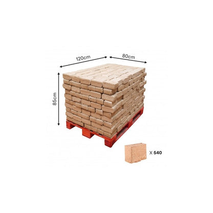 Bûches Compressées Jour Mademoiselle Bûche, 2160 Unités, Chêne Hêtre Français