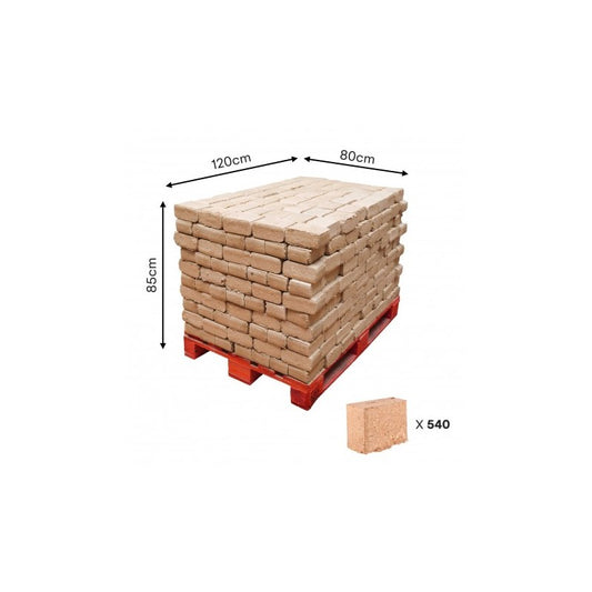 Bûches Compressées Jour Mademoiselle Bûche, 2160 Unités, Chêne Hêtre Français