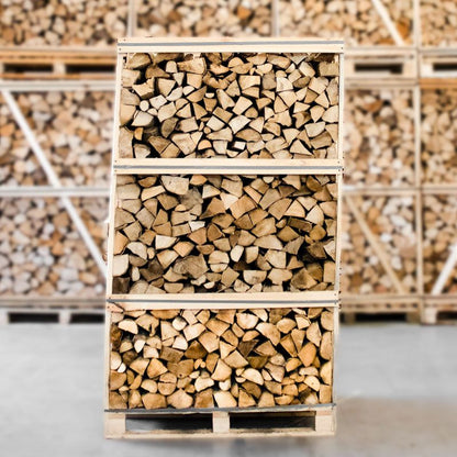 Palette de Bois de Chauffage Charme Fendu Séché au Four 25cm, Haute Performance